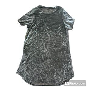 Vintage Y2K 00’s glittery shiny long shirt sheer dress
